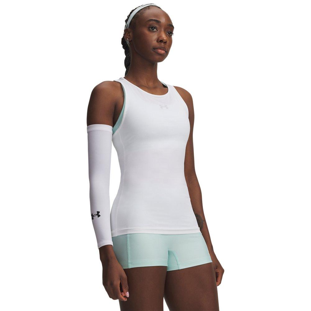 Under Armour Women's HeatGear Compression Tank - White/Grey - WHITE/GREY